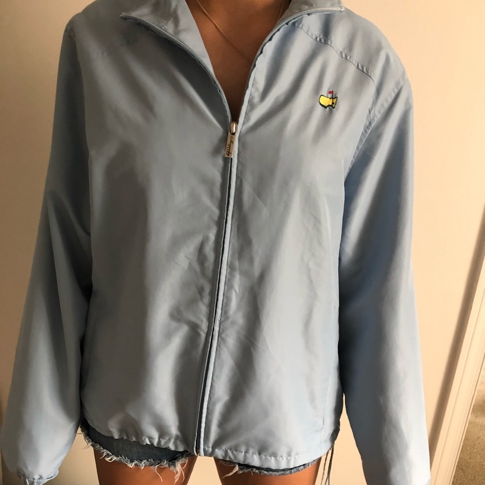 Light blue masters windbreaker